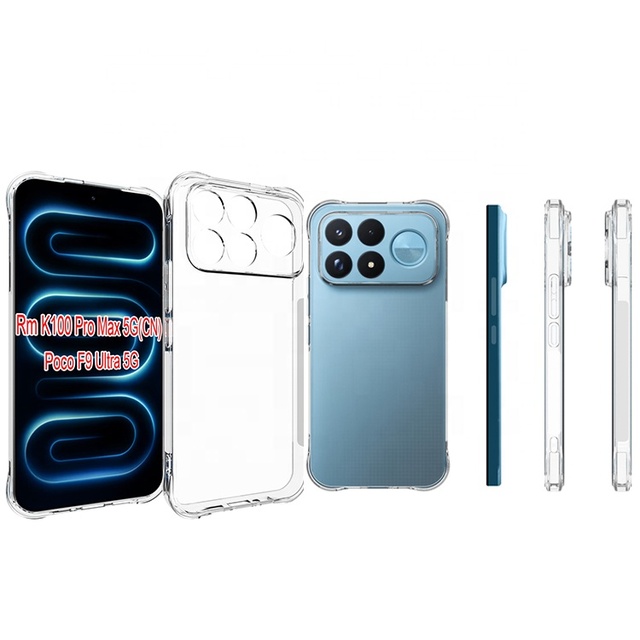Clear Transparent Tpu Shock Absorption For Xiaomi Poco M3 M5 4G F9 Pro Ultra K100 Pro Max 5G Phone Case