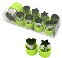 9 Stuks Mini Groentesnijder Vormen Set Mini Taart Fruit En Koekjesdeeg Stempels Voor Kinderen Bakken