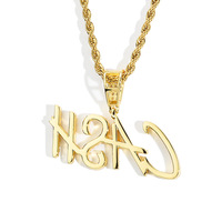 Collar con Nombre Personalizado en Chapado de Oro de 18K, Letras Cursivas Pequeñas, Material de Latón, Cadena de Cuerda, Zirconia, Regalo Popular