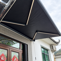Auvent de jardin rétractable motorisé, cassette intégrale en aluminium, imperméable, résistant aux UV, durable, toutes saisons