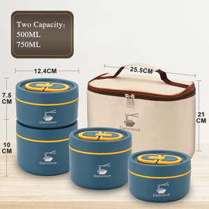 Commercio all'ingrosso in acciaio inox isolato Thermos sottovuoto Lunch Box trasportino cibo Heatable caratteristica coperchio in plastica per la conservazione degli alimenti campeggio - Product Image 3