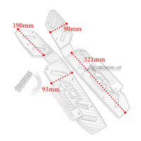 Accessoires de moto, repose-pieds en aluminium avec coussin en caoutchouc antidérapant, housse de repose-pieds, modification pour HONDA ADV160