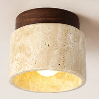 Plafonnier en bois de style moderne, spot encastré à intensité variable, 110V-220V, pour salon, couloir, porche, balcon