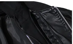 Lederjacke OEM individuelles Design lässig Vintage Herren Frühjahrsausstattung Design Motorradfahrer Tasche PU-Lederjacke