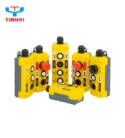 Télécommande universelle T-2M T-2K, boîtier de boutons à 3 trous, interrupteurs IP65, 10A, en plastique rouge, bouton d'urgence, sélecteur noir