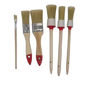 Painting Tools With Wooden Handle Paint Brush Round Paint Brush 6PK