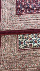 Edredón Kantha de algodón puro hecho a mano ligero con estampado de tendencias, edredón Kantha orgánico Reversible orgánico, edredón Kantha de invierno - Product Image 4