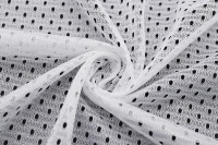 Tissu tricoté en maille perforée respirante 100 % polyester 65 g/m² imprimé pour vêtements de sport, sacs, chaussures et matériaux de matelas composites