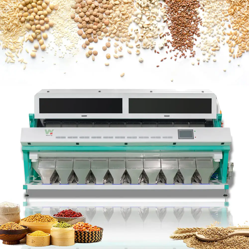 Rice Color Sorter Machine Supplier/rice Color Separator with High Frequency Air Compressor China Grain Processing 220v/50hz 5400