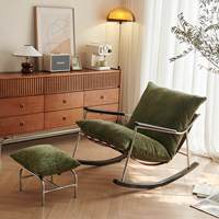 Fauteuil inclinable et à bascule moderne avec housse amovible et lavable, design confortable à repose-pieds unique pour salon