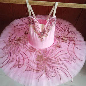 Tutú de Ballet Profesional para Niñas, Disfraz de Ballet del Lago de los Cisnes <span class=keywords><strong>Blanco</strong></span>, Falda Tutú de Bailarina para Niñas - Product Image 4