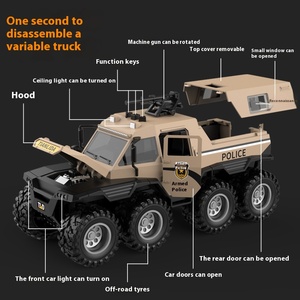Kid của âm thanh quán tính và ánh sáng off road xe Tám bánh bọc thép đặc biệt xe cảnh sát Giáo dục và giáo dục sớm Quà Tặng - Product Image 2