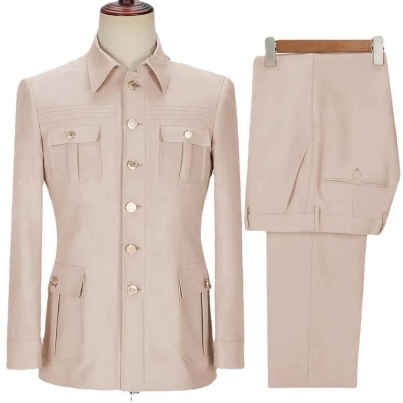 Best Selling New Design Men's Suit Pant Coat Picture Style - Main Image