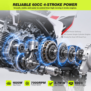 <span class=keywords><strong>Motocross</strong></span> <span class=keywords><strong>60cc</strong></span> 4 temps à essence avec système de démarrage électrique, directement de l'usine - Product Image 3