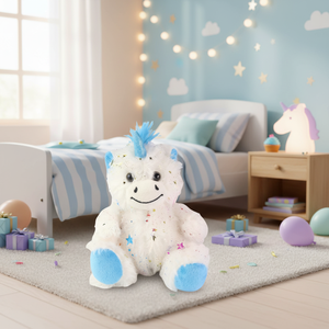 Piumino Unicorno Blu 8 Pollici Super Morbido in Peluche, Regalo di Compleanno Moderno, Stampa Digitale NYFY-1244, Prodotto in Cina, Unisex, MOQ 100 - Product Image 3