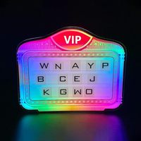 Tablero de letras del alfabeto DIY de acrílico OEM, señal de mensaje de pantalla VIP, presentador de botella LED luminoso con logotipo personalizado para club nocturno