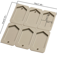 Moule en silicone pour bougies de soja DIY, tablettes de cire parfumée, fleurs séchées, tablettes de cire parfumée, moule en silicone à 6 trous, moules à savon