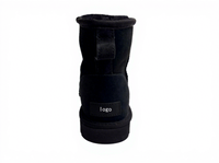 Bottes d'hiver classiques en cuir pour femmes, bottines à lacets, chaussures chaudes, doublure en laine épaisse, semelle intérieure EVA antidérapante confortable