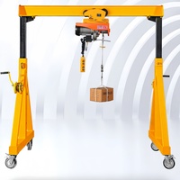 Équipement de levage de marchandises industriel pour intérieur et extérieur avec réglage électrique de la hauteur, grue à portique mobile électrique réglable