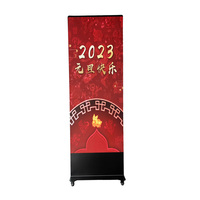 Panneau d'affichage pliable portable extérieur en aluminium noir Jiulong JL-P2.5 pour salon professionnel, cadre en alliage d'aluminium, module 320x160mm