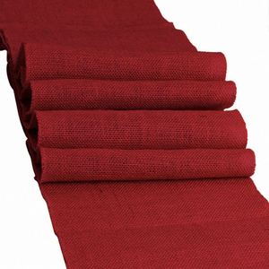 Camino de Mesa de Lino Color Claret para Decoración de Banquetes y Fiestas de Boda, Mantel para Mesa de Comedor - Product Image 2