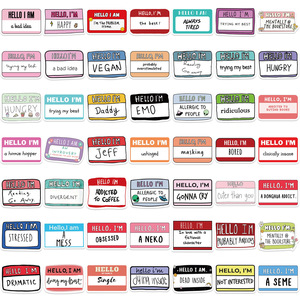 ป้ายชื่อตลกสีสันสดใส50ชิ้นสติกเกอร์ใบเสนอราคา - Product Image 2