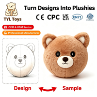 Pelota Inflable de Peluche con Cabeza de Oso, Perro o Zorro, Suave y Golpeable, para Niños, Juguete Deportivo, Juego de Fiesta de Cumpleaños, OEM