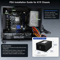 Boîtier PC portable K19 Mini ITX 7,6L avec poignée, prise en charge de l'alimentation SFX, GPU 210 mm, châssis d'ordinateur compact SFF vertical pour bureau