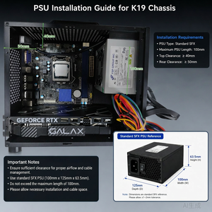 <span class=keywords><strong>Caja</strong></span> de <span class=keywords><strong>PC</strong></span> Portátil K19 Mini ITX de 7.6L con Asa, Compatible con Fuente de Alimentación SFX, Soporte para GPU de 210 mm, Chasis Compacto Vertical para Computadora de Escritorio SFF - Product Image 3