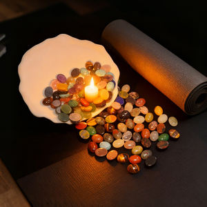 Perles ovales en pierre naturelle de 12x16 mm, cabochon plat, perles en vrac pour la fabrication de bijoux, cristal de guérison, chakra, protection énergétique, cadeau - Product Image 5