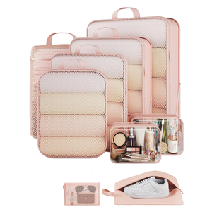Set di 9 Cubi di Compressione <span class=keywords><strong>per</strong></span> Viaggi, Organizzatori Salvaspazio Espandibili <span class=keywords><strong>per</strong></span> Valigie e Bagagli - Product Image 1