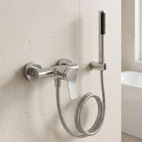 Ensemble de mitigeur de douche en acier inoxydable SUS304, robinet de douche à levier unique avec douchette à main, sans plomb, kit de douche en acier inoxydable 304