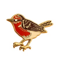 Maßgefertigter Emaille-Pin mit Vogeldesign, Vergoldetes Anstecknadel-Abzeichen für Souvenirs, Reisen und Geschenke, Großhandel mit individuellem Logo-Box-Set