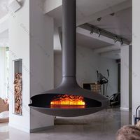 CRUISE intérieur suspendu rond salon coin cheminée 800mm noyau à bois Villa salon cheminée