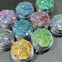 Paillettes 3D œil de chat à rayures verticales gaufrées, effet laser brossé, ultra-fines, pour nail art, accessoires de bricolage, multicolores, en PET
