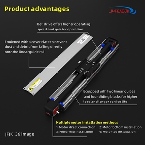 Tải cao kép theo dõi vành đai ổ đĩa 50-1200 mét jfjk100 CNC tuyến tính mô-đun chuyển động - Product Image 3