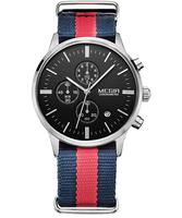 MEGIR 2011 orné haut de gamme mode luxe Durable personnaliser meilleure vente Morden Style meilleur prix montre à Quartz avec bande de toile
