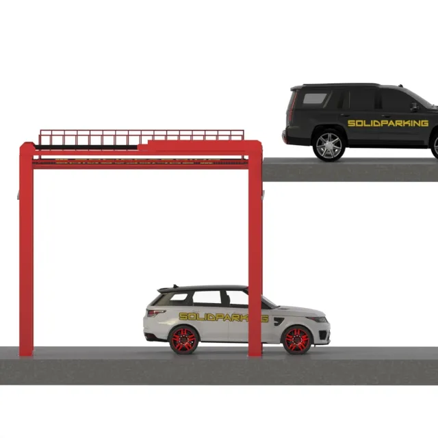 Plataforma de accionamiento hidráulico personalizada, solución de estacionamiento vertical, elevadores de 4 postes para automóviles