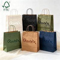Luxury Recyclable Colorful Kraft Paper Shopping Bags Custom Printed Premium Carrier Packing Brand Promotion Retail Supply Direct