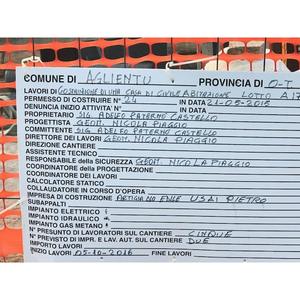 Targa 'PERMESSO EDILIZIO' 40x60 cm - Product Image 3