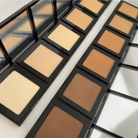 Vente en gros de poudre pressée compacte végan sans logo de haute qualité imperméable à l'eau de marque privée palette de fond de teint en poudre pressée personnalisée
