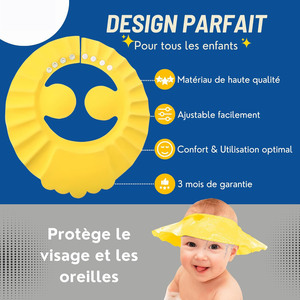 หมวกอาบน้ำสำหรับเด็กหมวกอาบน้ำเป็ดแบบนิ่มปรับได้สำหรับเด็กวัยหัดเดิน - Product Image 2