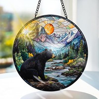 Attrape-soleil en acrylique gravé au laser, motif arbre de Noël du Texas, style festif régional, ornement suspendu, cadeau pour femmes et amateurs de voyages
