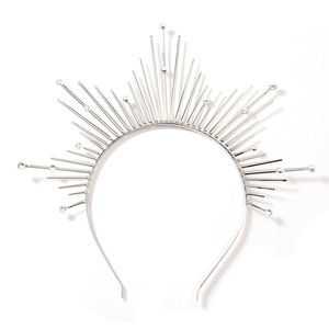 <span class=keywords><strong>Serre</strong></span>-têtes en <span class=keywords><strong>métal</strong></span> style bohème vintage éco-responsables pour femmes, costume de déesse du soleil pour Halloween, pour fêtes costumées - Product Image 4