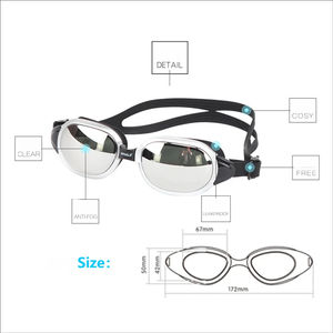 Gafas de Natación de Alta Definición Antivaho, Impermeables, con Protección UV, de Silicona, Unisex, para Adultos, para <span class=keywords><strong>Entrenamiento</strong></span> Profesional y Competencia - Product Image 4