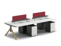 Poste de travail informatique extensible moderne et durable pour bureau commercial
