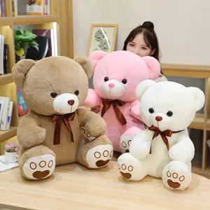 35/50/60cm Peluches Teddy Bear Toys Custom Stuffed Animal Toys Ribbon Bow Teddy Bear Plush Graduation Gift