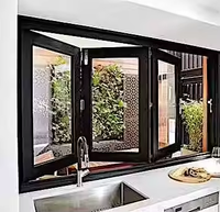 Ventana Plegable Horizontal de Aluminio Beigeman para Balcón con Doble Vidrio Aislante Insonorizado para Cocina y Hotel
