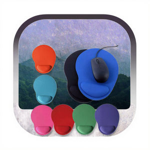 Alfombrilla de Ratón Antideslizante de Goma con Soporte de Gel para la Muñeca, Forma Ovalada 230x180x20mm para PC/Portátil, Juegos y Oficina - Product Image 2