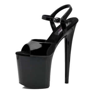 Nouvelles chaussures pour femmes, talons hauts de 20 cm, semelles épaisses, modèle à bout ouvert, podium, boîte de nuit, sexy, sandales imperméables à tige en acier - Product Image 2